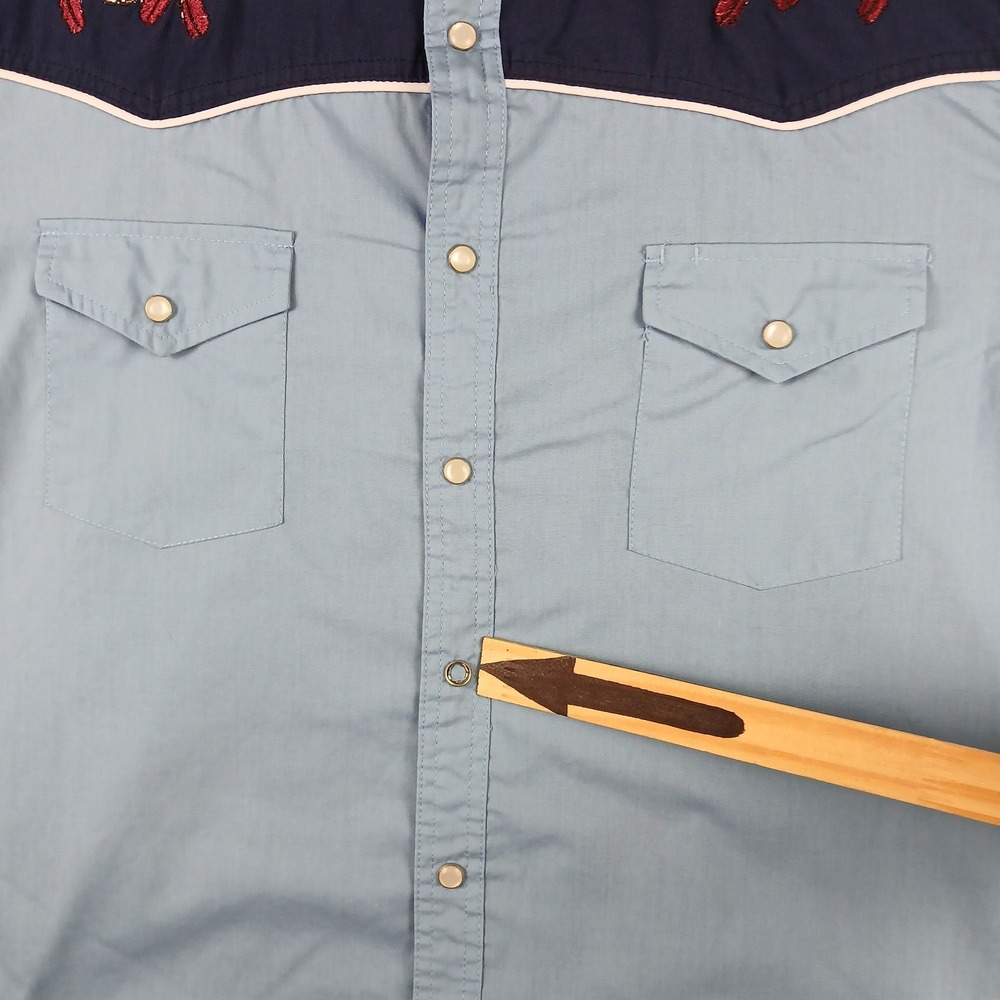 Vintage High Noon XLT Mens Shirt Western Rodeo FLAWS 25x31 Cowboy Snap - Picture 2 of 13